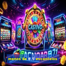 menos de 6.5 escanteios